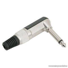   JACK dugó, 90 fok-os, erősített kivitel, mono, 6,3 mm (05666)