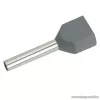 Érvéghüvely, 2 x 0,75 mm2-es vezetékekhez, szürke, 100 db / csomag (05721)