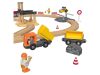 lupilu (PlayTive) Construction Site Train Set vasútkészlet mozdonnyal, munkagépekkel és daruval, 59 részes