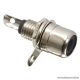 RCA aljzat csatlakozó, beépíthető, nikkelezett kivitel, fekete, 10 db / csomag (05082FK , RCA 31)