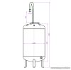 80 literes álló hidrofor tartály Elpumps JPV és CP típusú szivattyúkhoz, szürke