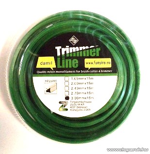 Damil, négyzet, 2,40 mm x 12 m