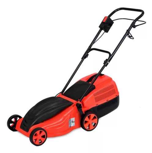 Fevill KK 4015 fekete-piros elektromos fűnyíró 1500W-os indukciós motorral és 35 literes fűgyűjtővel