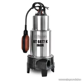   Elpumps BT 6877 K INOX fedelű úszókapcsolós darabolókéses szennyvíz szivattyú, fekáliaszivattyú relével, 1600 W (szennyezett vízre)