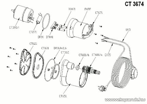 Elpumps CT 3674 Úszókapcsolós merülő szivattyú, búvárszivattyú, 600 W (tiszta vízre)