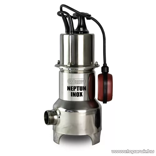 Elpumps NEPTUN INOX Szabad átömlésű úszókapcsolós szennyvíz szivattyú, merülőszivattyú, 800 W (szennyezett vízre)