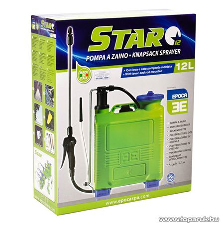 Epoca STAR kézi működtetésű háti permetező, 12 literes