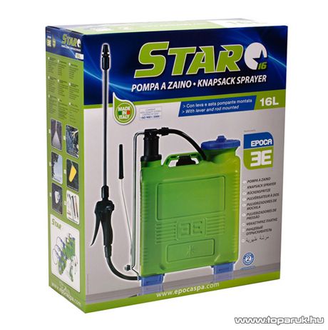 Epoca STAR kézi működtetésű háti permetező, 16 literes