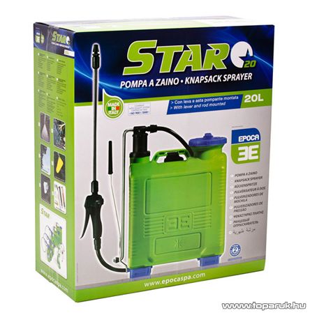 Epoca STAR kézi működtetésű háti permetező, 20 L