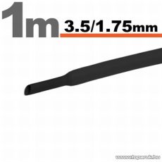 Zsugorcső, fekete, 3,5 / 1,75 mm, 15 m / csomag (11021F)