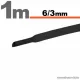 Zsugorcső, fekete, 6 / 3 mm, 10 m / csomag (11022F)