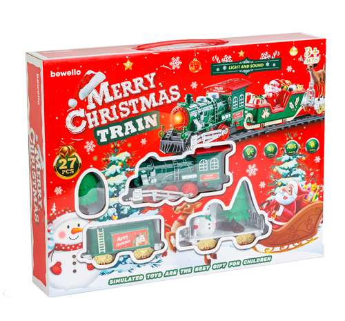 Bewello Merry Christmas Train karácsonyi kisvonat 27 részes készlet