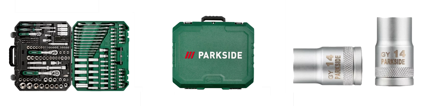 ParkSide Mixed Socket Set CR-V dugókulcs és bit készlet, racsnis krovakészlet kofferben, 216 részes