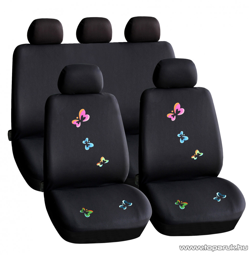 Image of Carguard 55672BF Autós üléshuzat szett, 9 db-os, pillangós / fekete (HSA009)