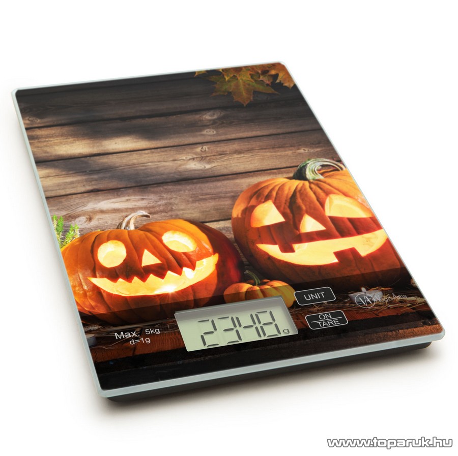 Image of Vog &amp; Arths 57267R Konyhai mérleg, 5 kg méréshatárig, Halloween tök design