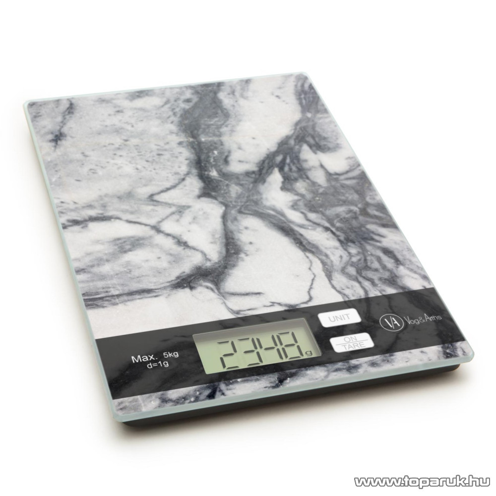 Image of Vog &amp; Arths 57268B Konyhai mérleg, 5 kg méréshatárig, fehér márvány design
