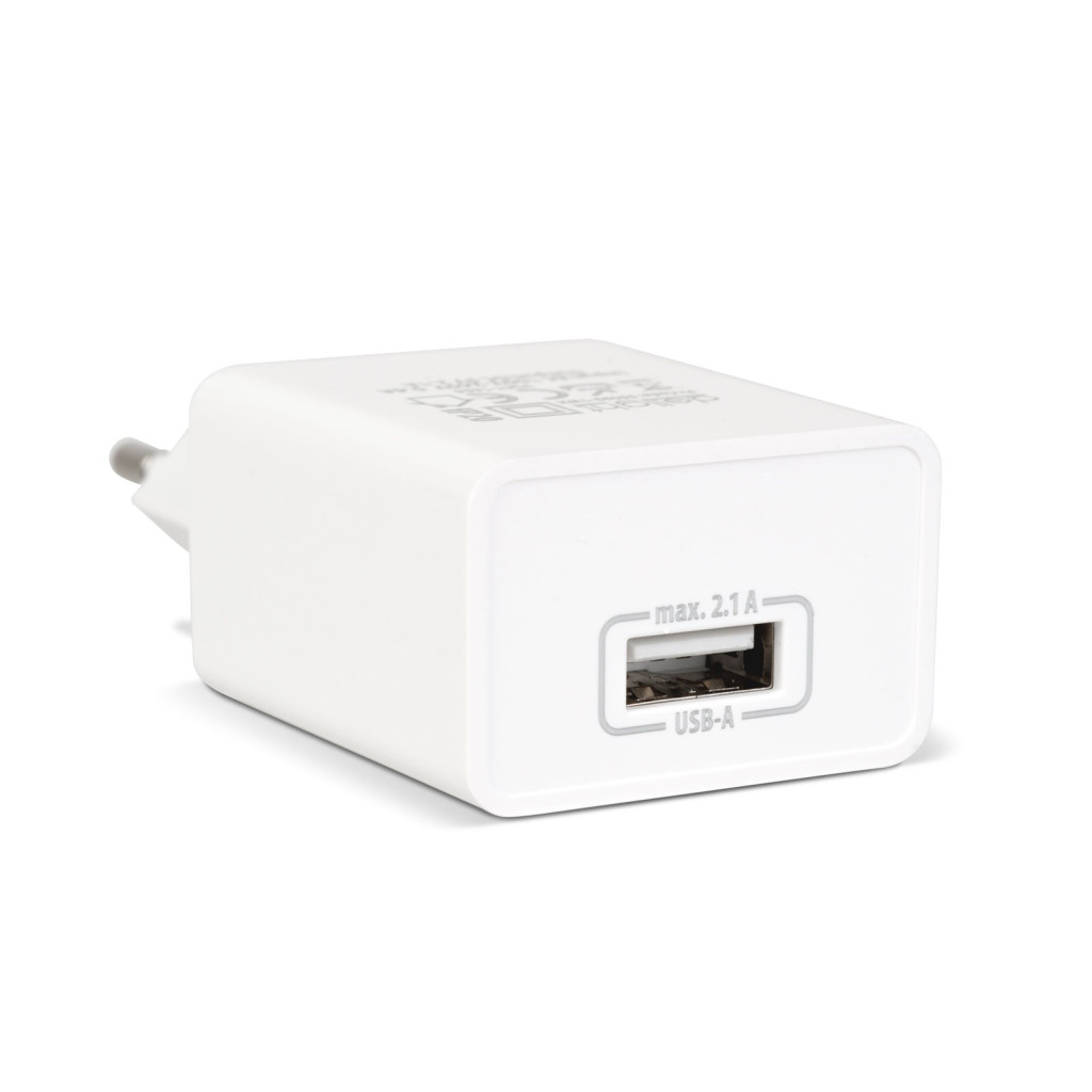 Image of delight USB Hálózati adapter, töltő, 1 db USB aljzattal, fekete (55045-1BK)