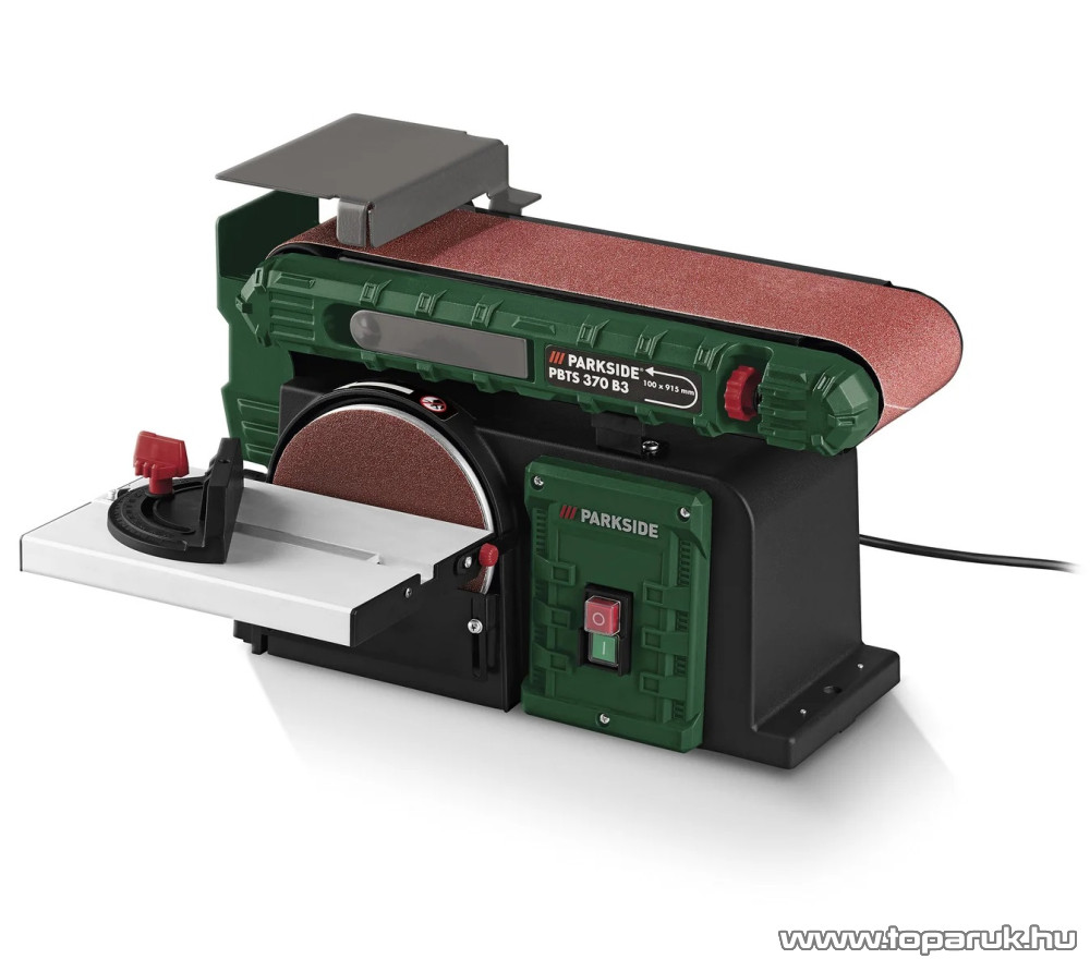 Image of ParkSide PBTS 370 B3 Elektromos 2 az 1-ben szalagcsiszoló / tányércsiszoló gép, 370 W