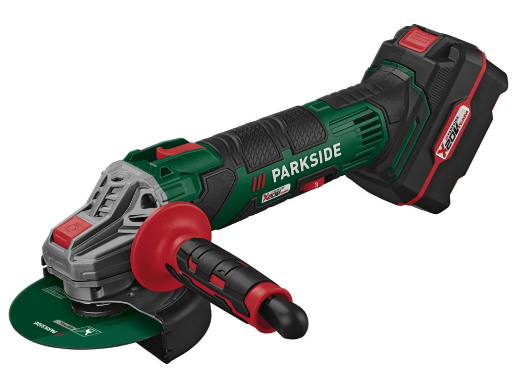 Image of ParkSide PWSA 20-Li D4 SET Akkumulátoros sarokcsiszoló kofferben, X20V (4Ah akkuval és gyorstöltővel)