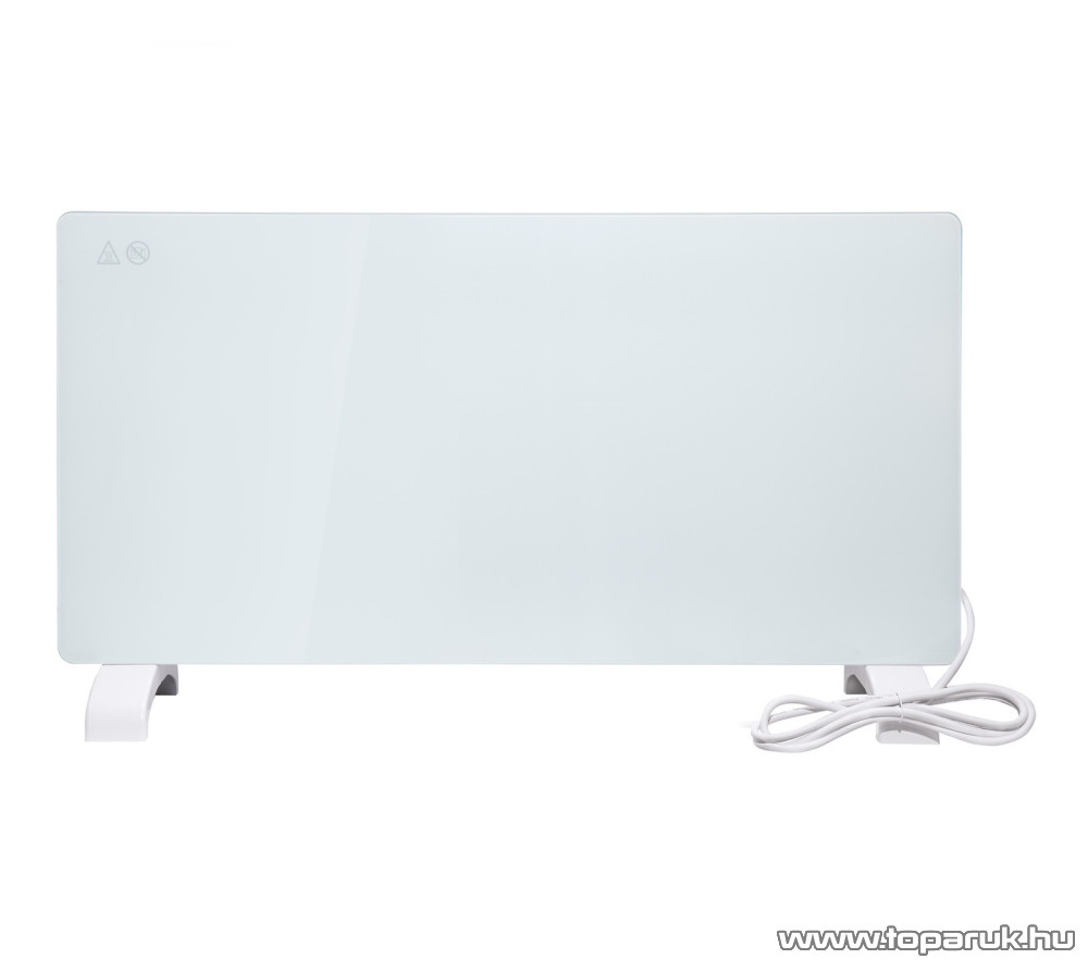 Image of SilverCrest SGH 2000 B3 WH Elektromos üveglapos álló hősugárzó fűtőpanel konvektor, fehér, 1000W / 2000W