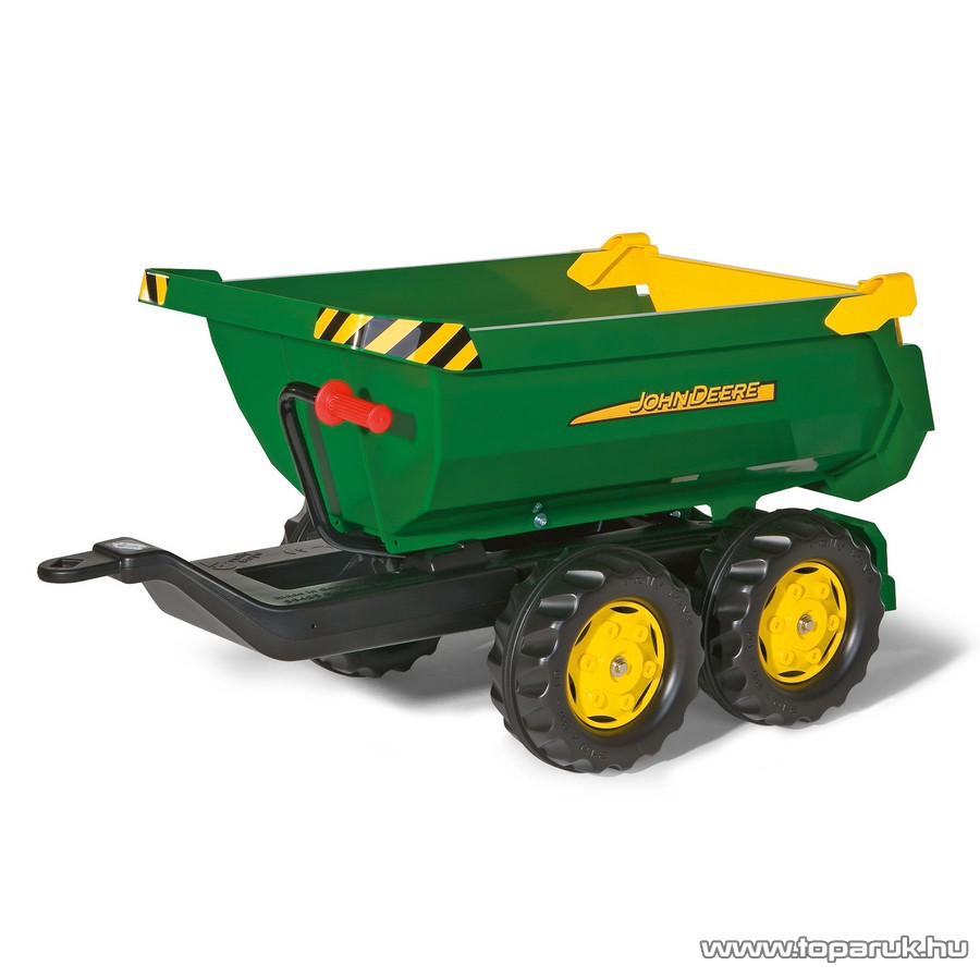 Rolly Toys Multitrailer John Deere háromtengelyes, billenthe