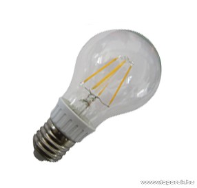 Image of GAO 7089H LED fényforrás, energiatakarékos égő, 4W, 3000K, meleg fehér, A60, E27 foglalat