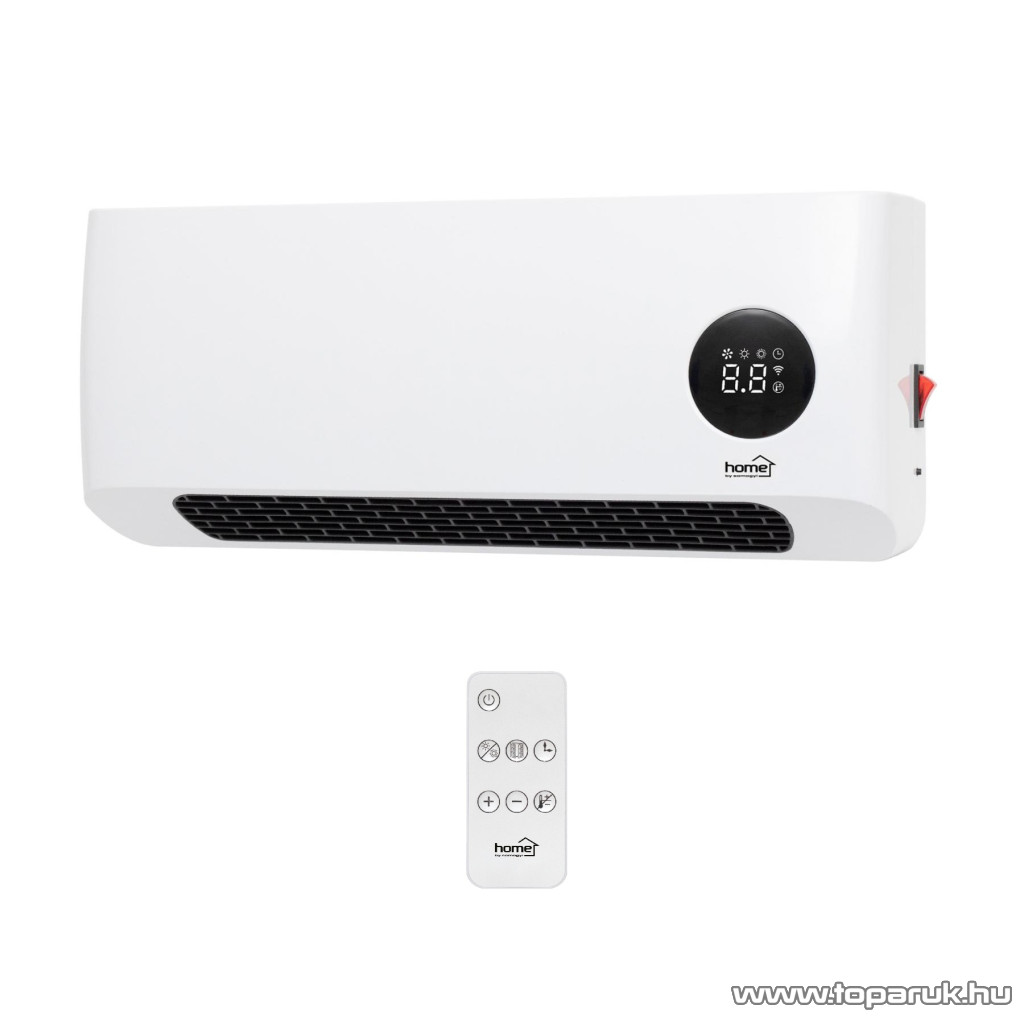 Image of Home FKF42202WIFI PTC Fali ventilátoros SMART okos WIFI-s hősugárzó fűtőtest heti program funkcióval + távirányítóval, fehér, 1000W / 2000W