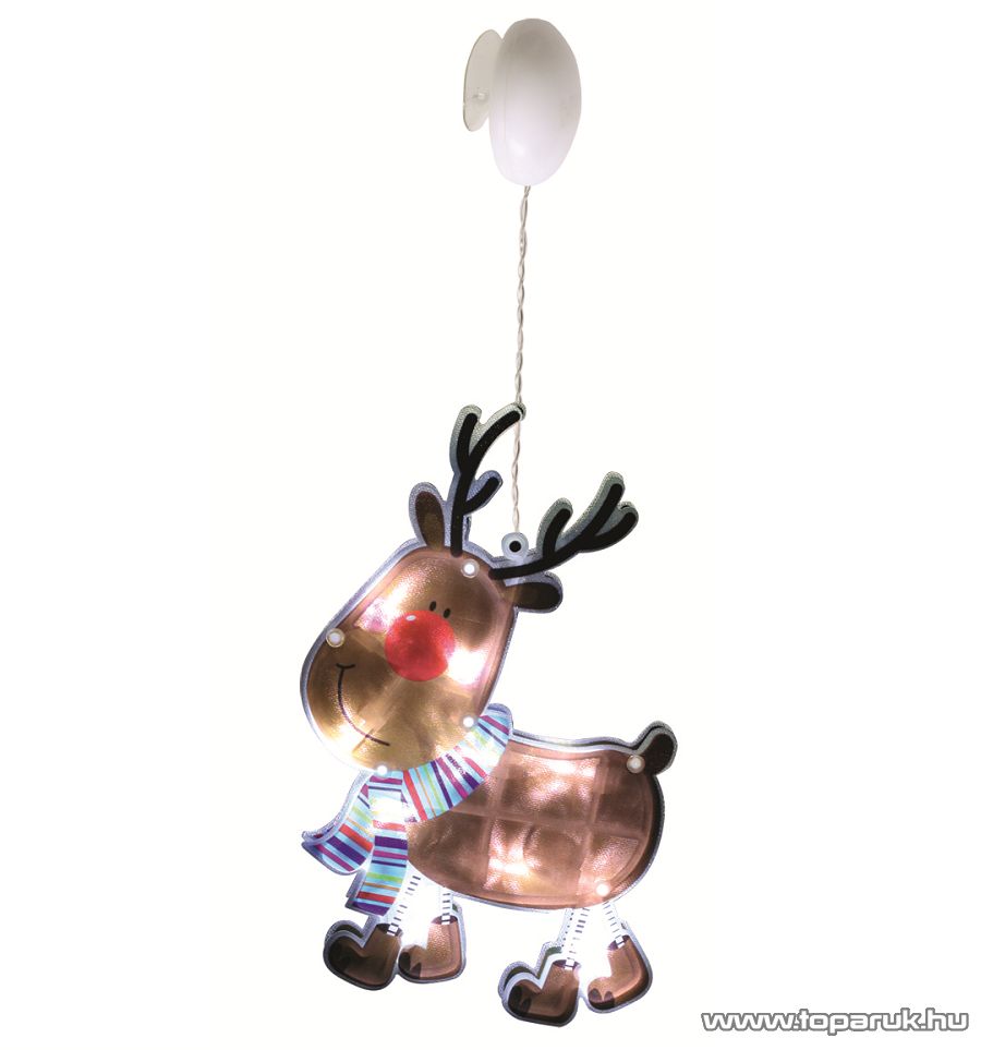 Image of HOME KID 311 LED-es ablakdísz, rénszarvas, 10 db hideg fehér fényű leddel
