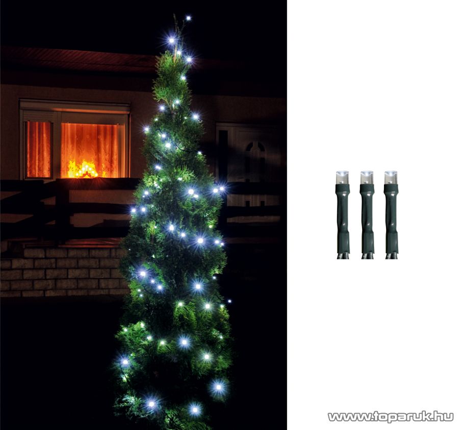 Image of HOME LED 208C/WH Kültéri LED-es fényfüzér, 14 m hosszú, 200 db hideg fehér fényű LED-del, 8 programos, memóriás
