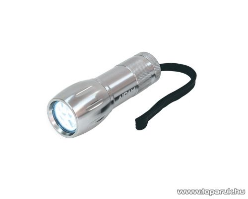 Image of HOME MFL 022 LED-es elemlámpa, fém, 9 LED-es