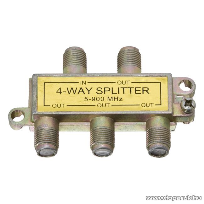 Image of F splitter / F elosztó, 5-900 MHz, 1 bemenet, 4 kimenet, 5 db / csomag (05258)